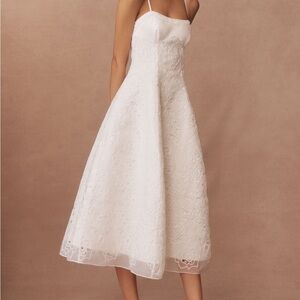 BHLDN Ivory Lace Midi Dress